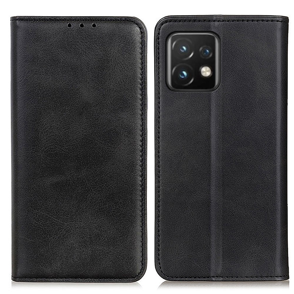  Motorola Edge 40 Pro 5G Fodral Flip Split Läder Svart