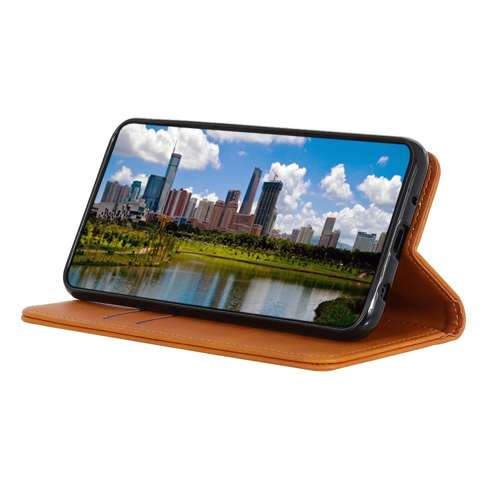  Motorola Edge 40 Pro 5G Fodral Flip Split Läder Brun