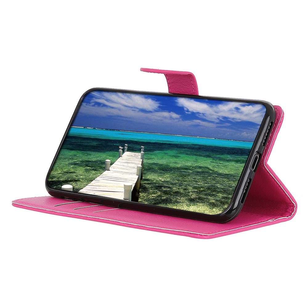  Motorola Edge 40 Pro 5G Fodral Litchi Läder Rosa