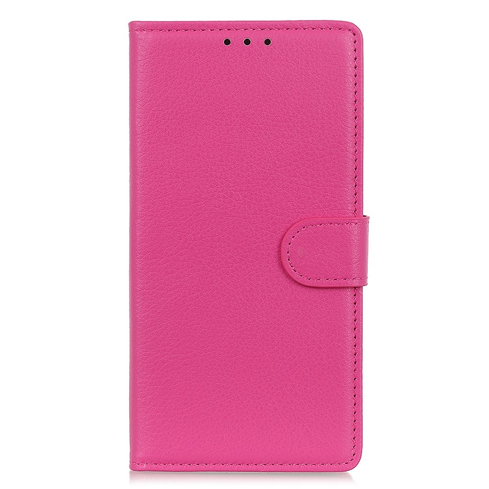  Motorola Edge 40 Pro 5G Fodral Litchi Läder Rosa