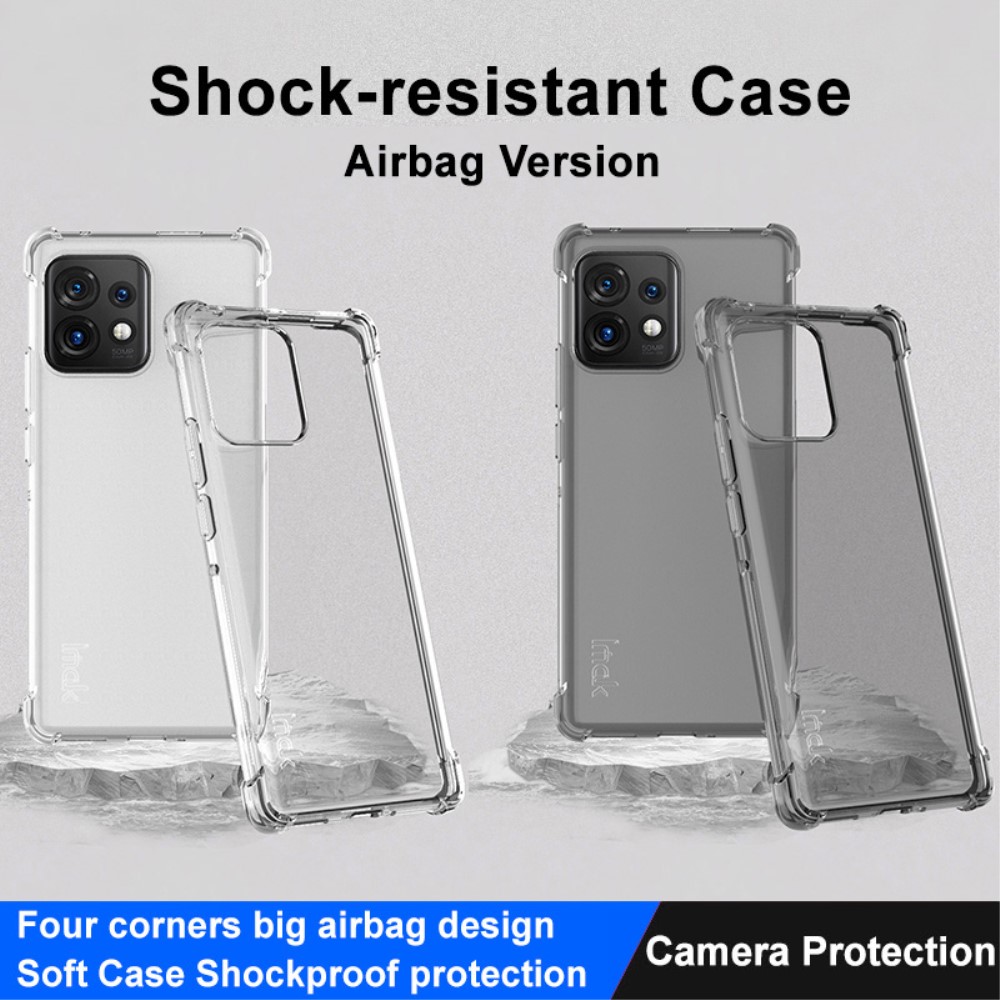 IMAK IMAK Motorola Edge 40 Pro 5G Skal Shockproof TPU Tonad Svart