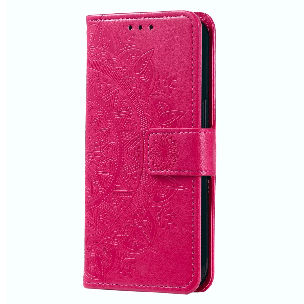  Motorola Edge 40 Pro 5G Fodral Mandala Läder Rosa