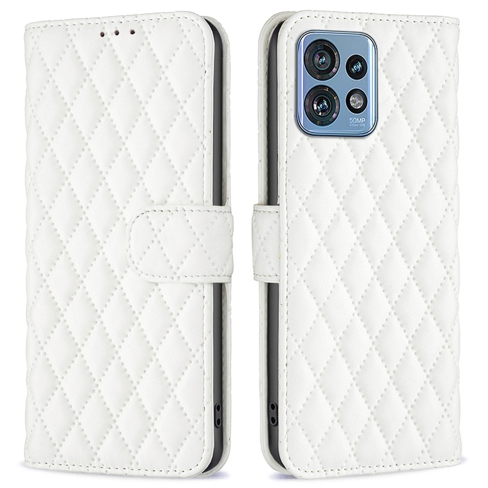  Motorola Edge 40 Pro 5G Fodral Diamond Läder Vit