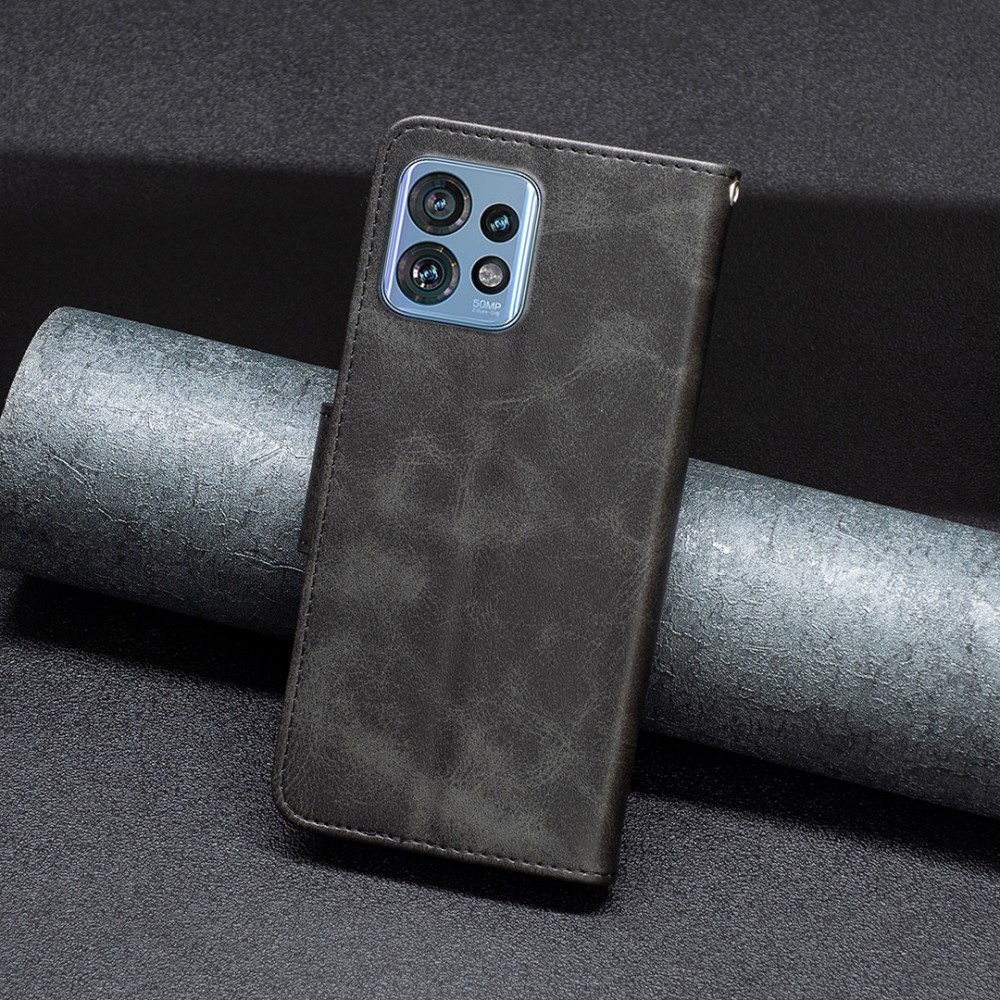  Motorola Edge 40 Pro 5G Fodral Shark Solid Läder Svart