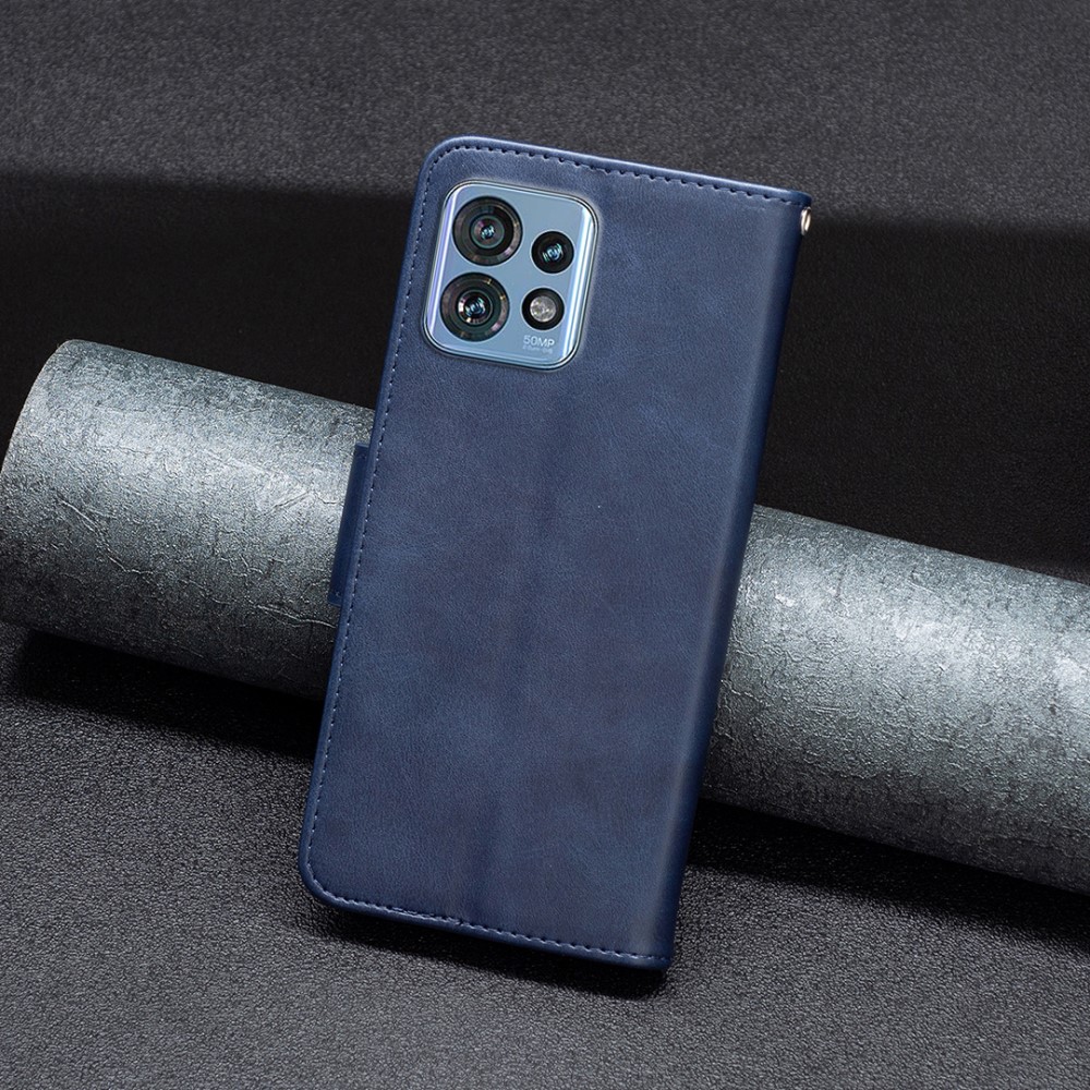  Motorola Edge 40 Pro 5G Fodral Shark Solid Läder Blå