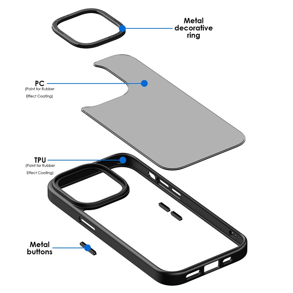  iPhone 14 Pro Skal Classic Hybrid Matt Vit