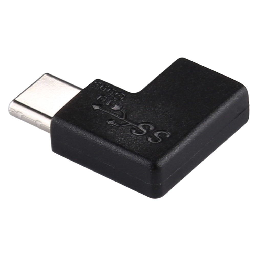  USB-C Hona - USB-C Hane Adapter 90 Grader Svart