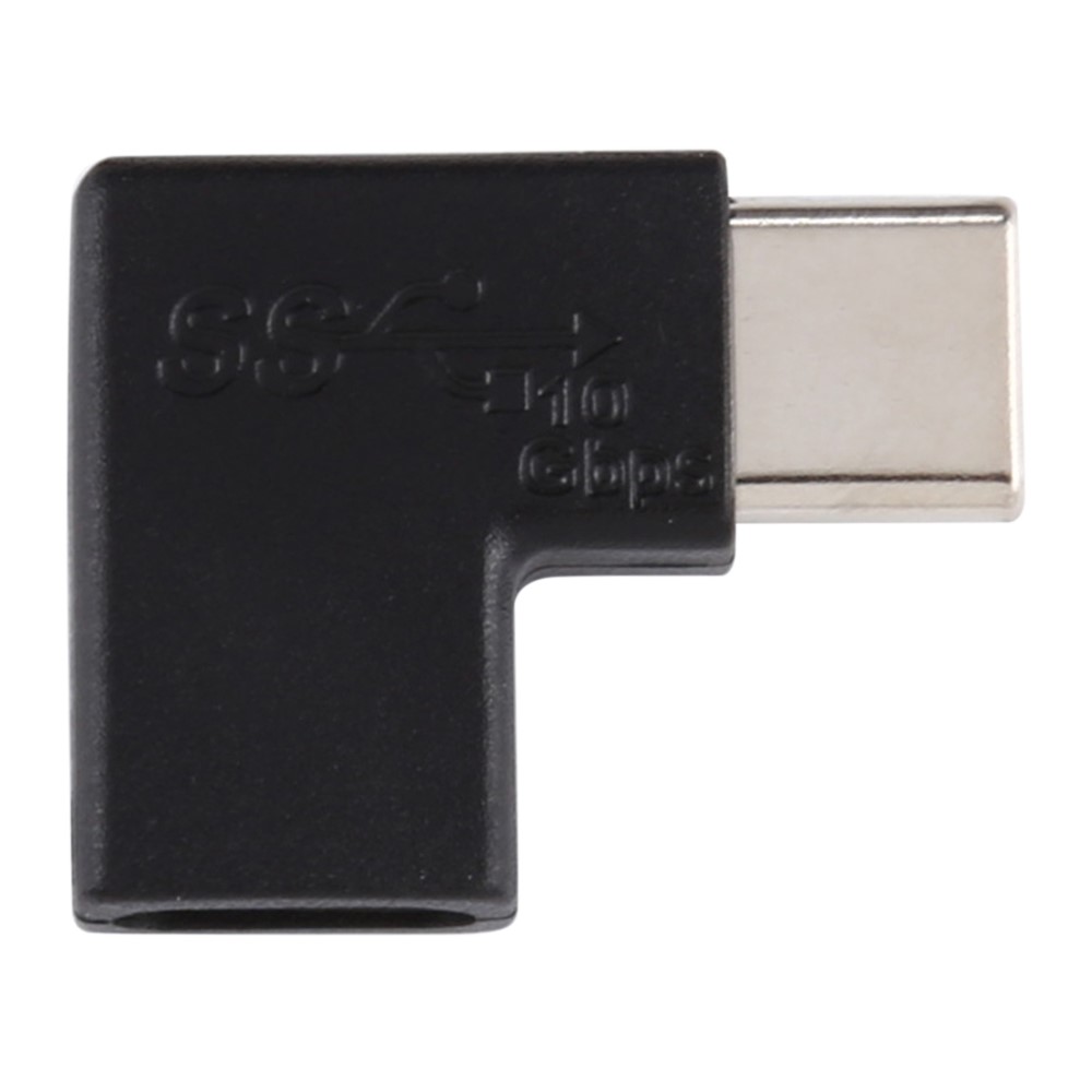  USB-C Hona - USB-C Hane Adapter 90 Grader Svart
