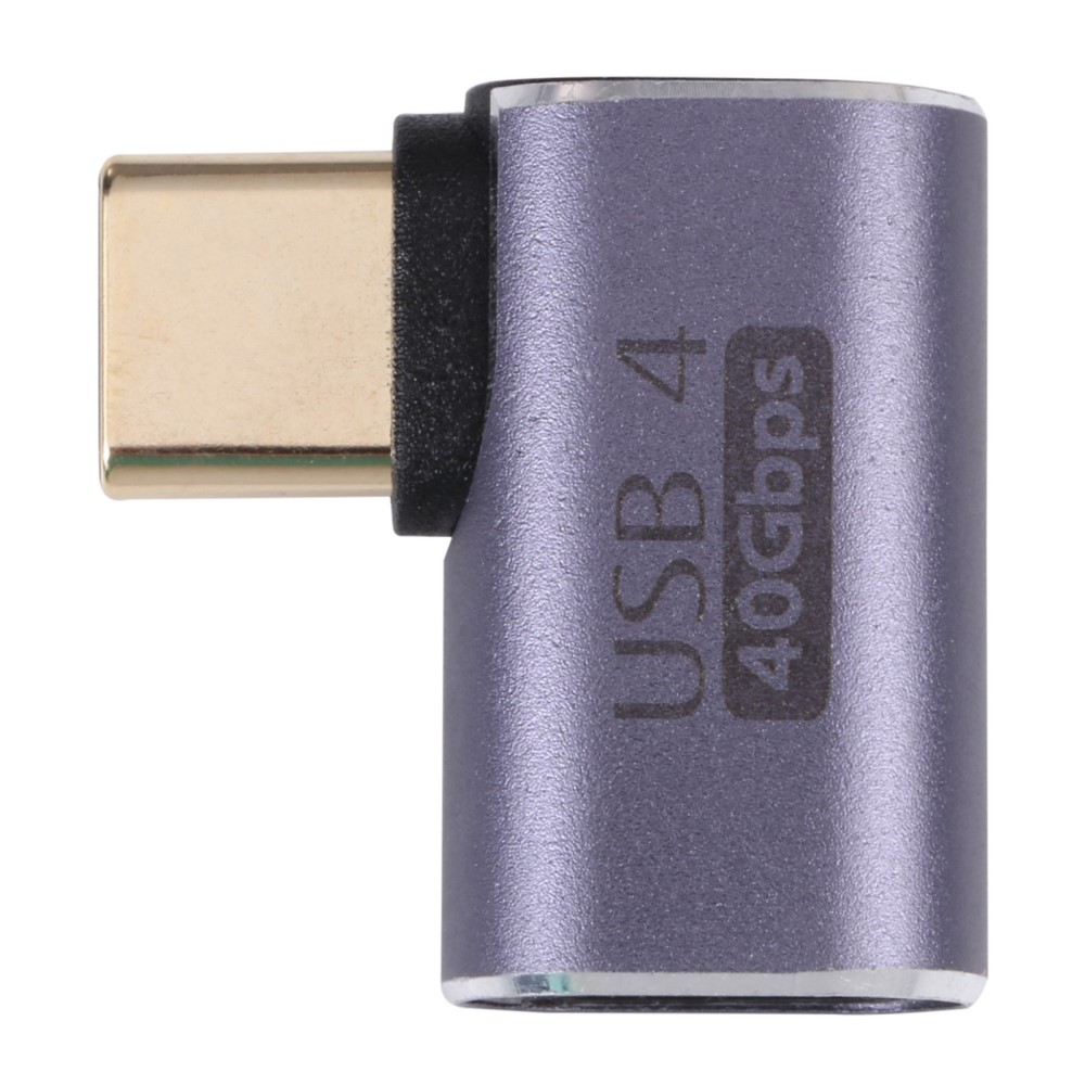  USB-C Hane - USB-C Hona Adapter Elbow USB 4.0 Aluminium Blå