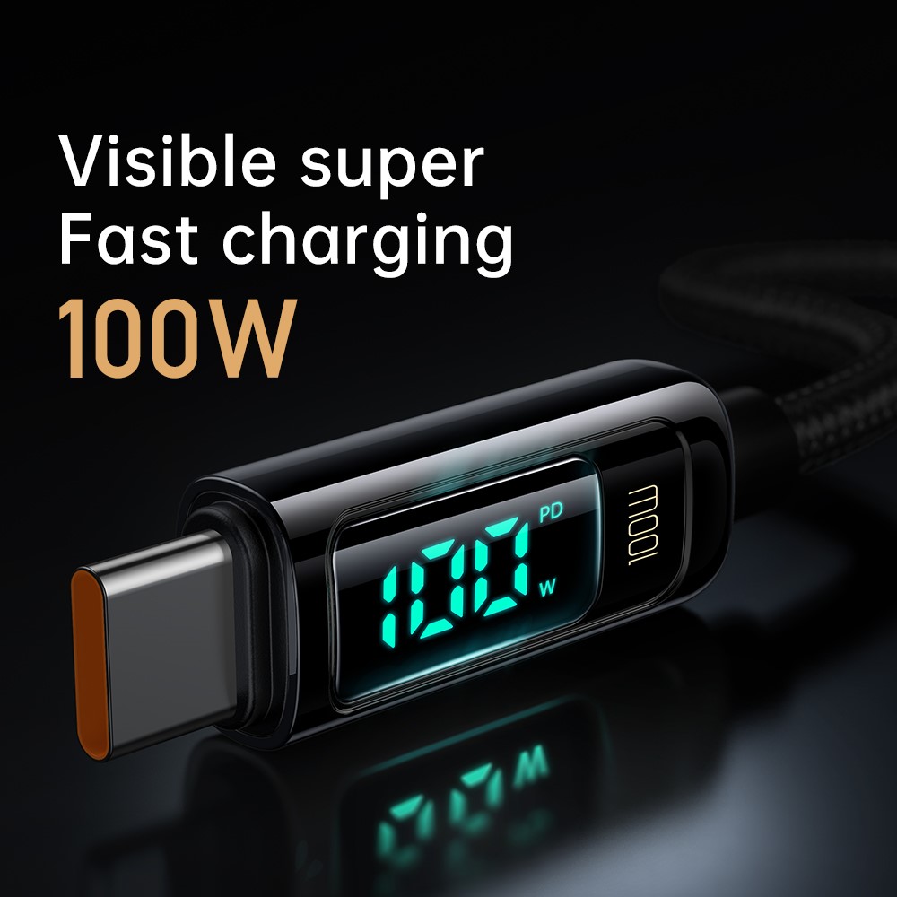 MCDODO Mcdodo 100W 1.2m USB-C - USB-C Snabbladdningskabel Svart