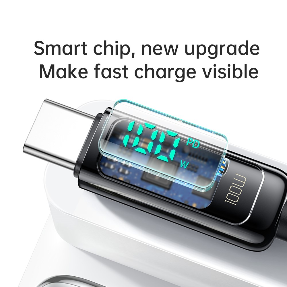 MCDODO Mcdodo 100W 1.2m USB-C - USB-C Snabbladdningskabel Svart