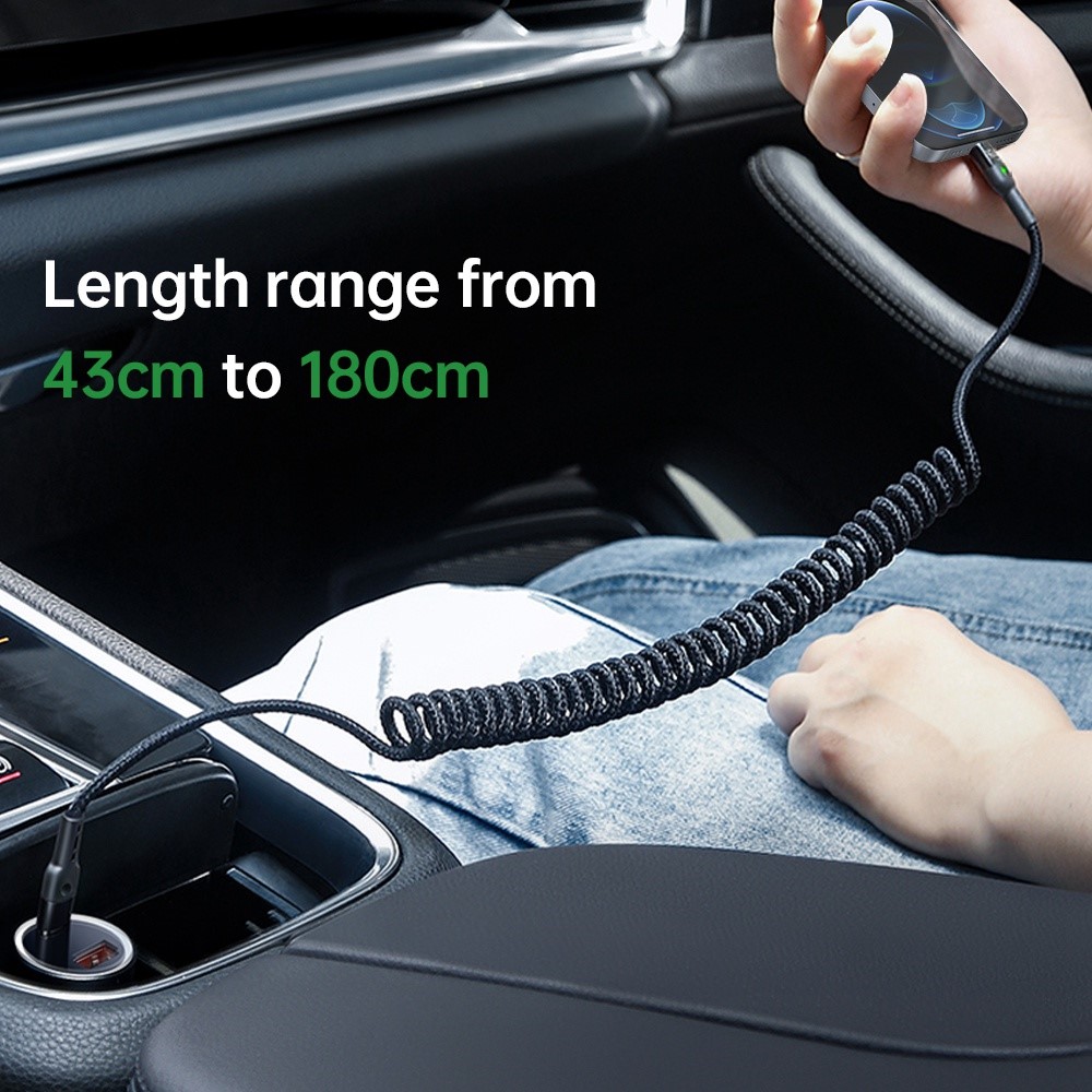 MCDODO Mcdodo 36W PD USB-C - Lightning Flexibel Nylonkabel Svart