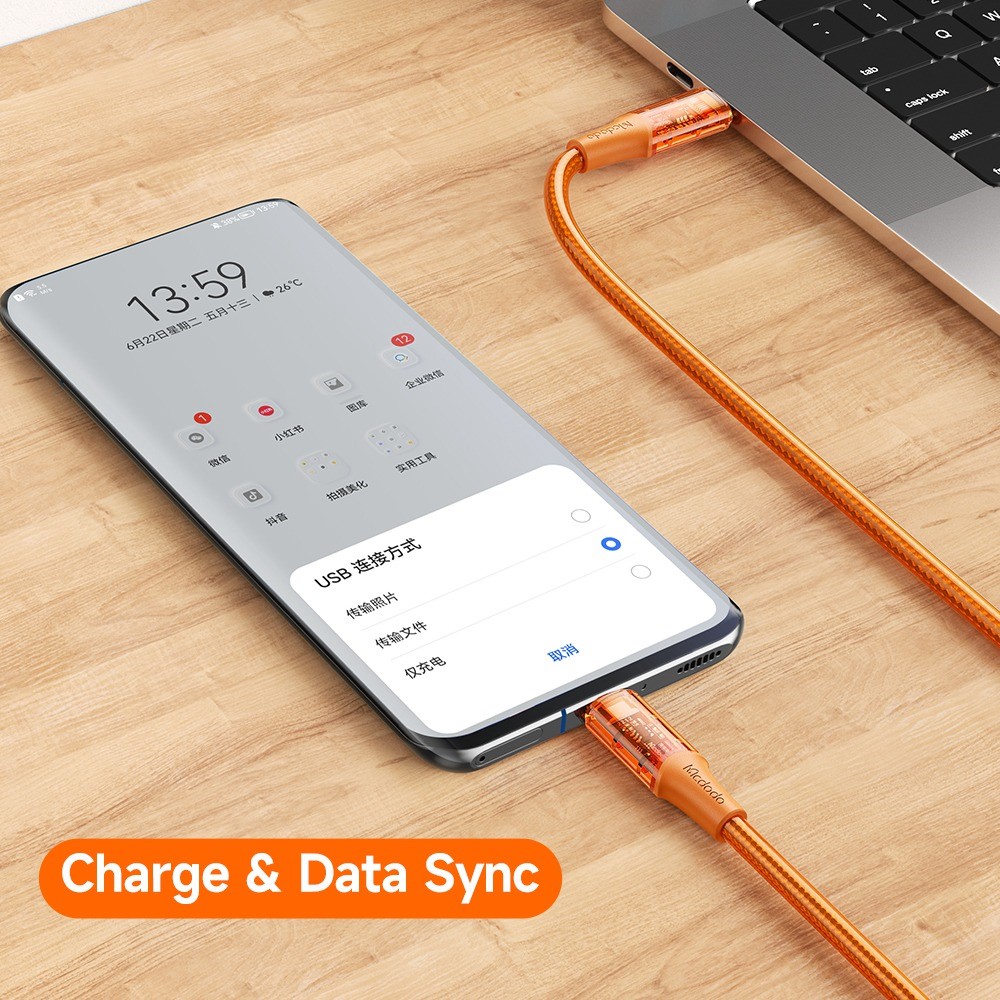MCDODO Mcdodo 1.2m 100W PD USB-C - USB-C Kabel Svart