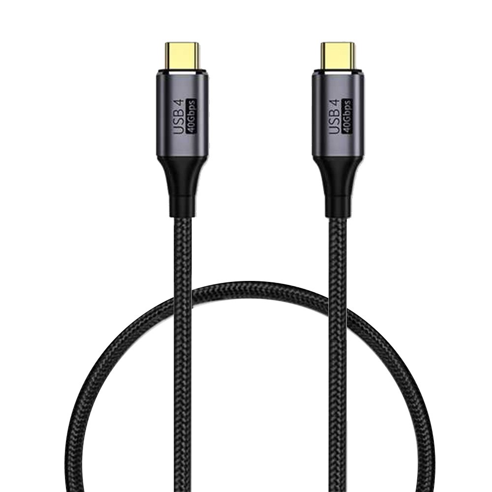  80cm 100W Thunderbolt 3/4 Kabel USB-C - USB-C 8K/60Hz Svart