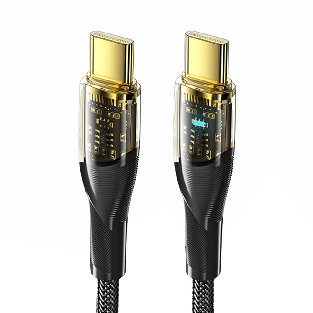 ESSAGER ESSAGER 1m 60W PD USB-C - USB-C Kabel Svart
