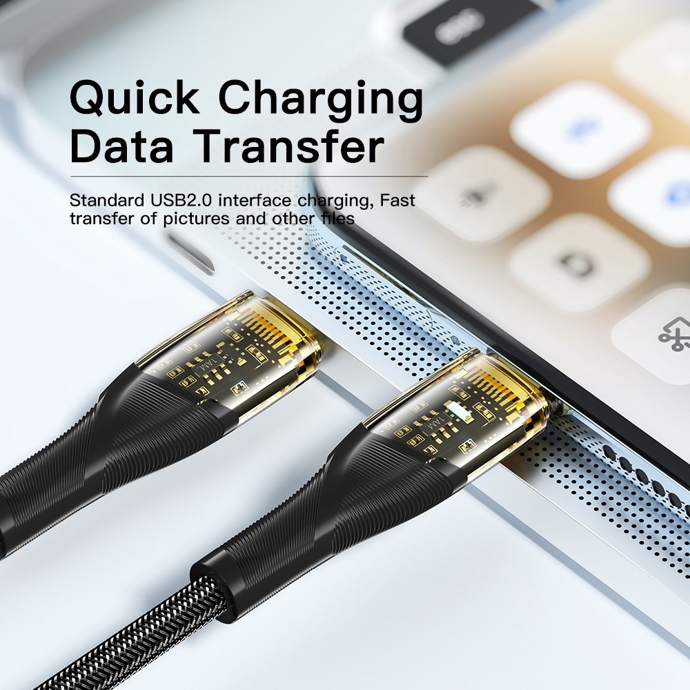 ESSAGER ESSAGER 1m 60W PD USB-C - USB-C Kabel Svart