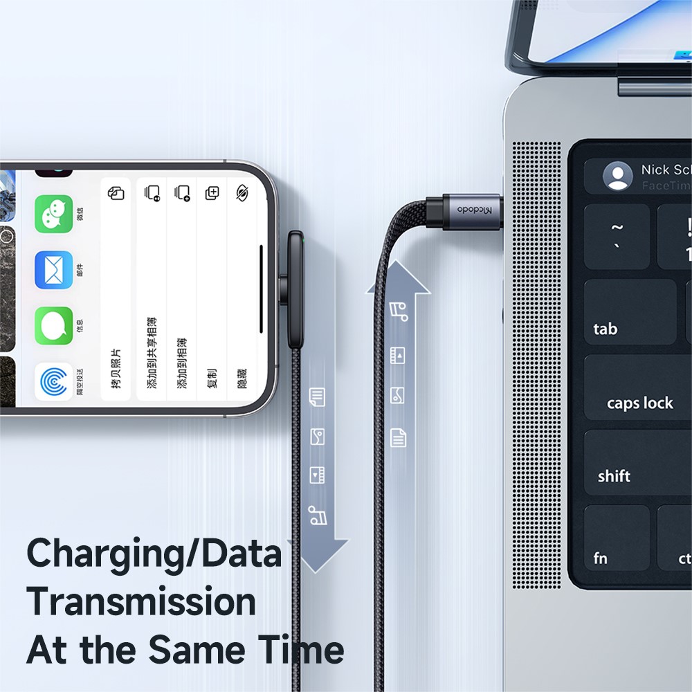 MCDODO Mcdodo 1.8m 36W PD USB-C - Lightning Elbow Kabel Svart