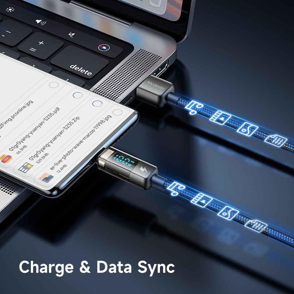 MCDODO Mcdodo 1.2m 100W 6A USB-C Auto Off Kabel Svart