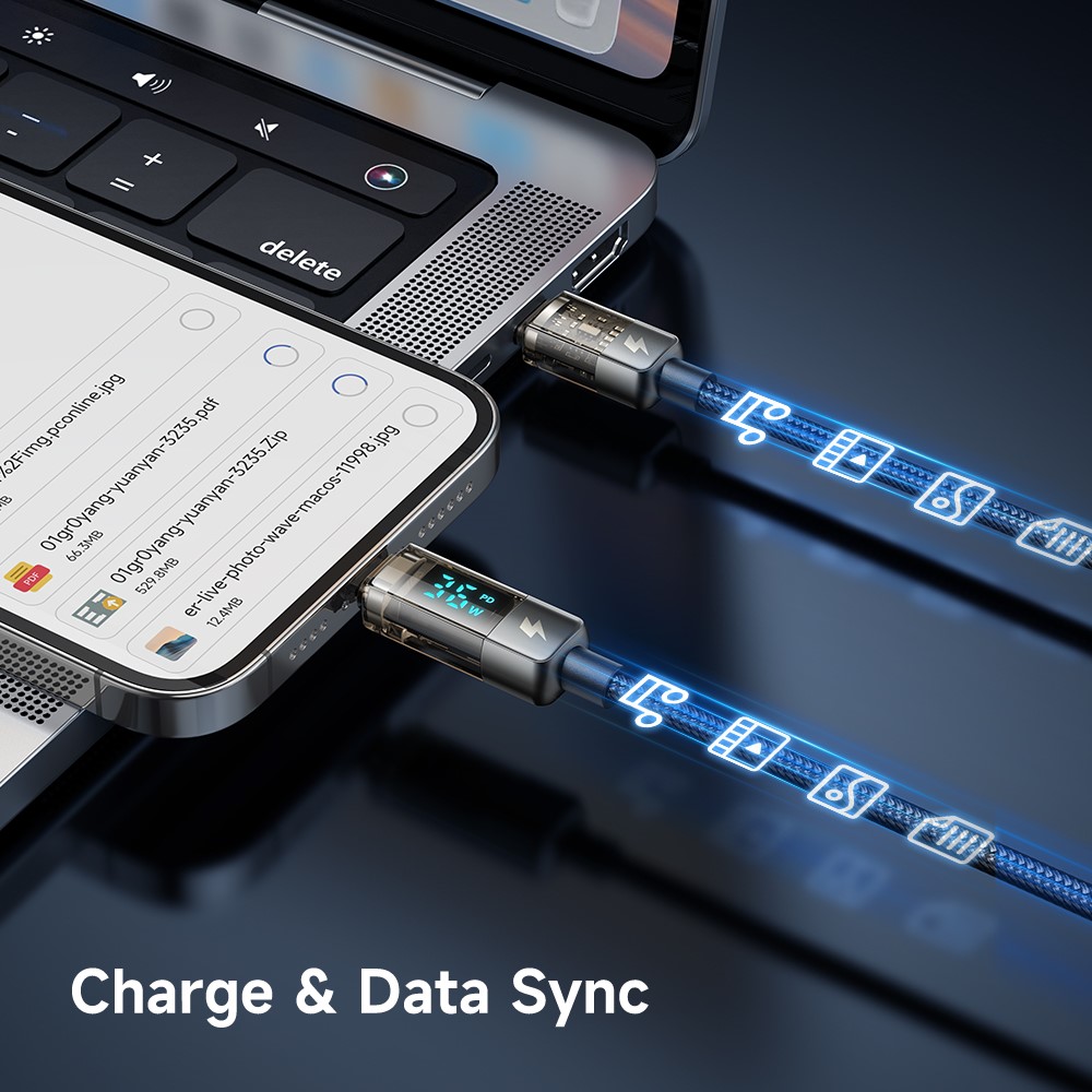 MCDODO Mcdodo 1.2m 36W PD USB-C - Lightning Auto Off Kabel Svart