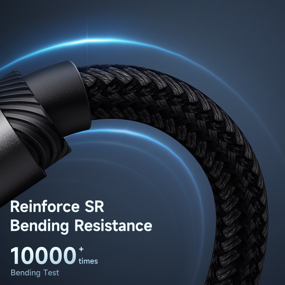 MCDODO Mcdodo 2m 240W PD USB-C - USB-C Nylonkabel Svart