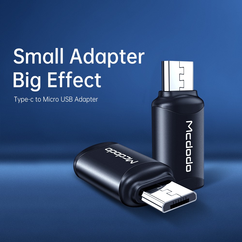 MCDODO Mcdodo USB-C Hona - MicroUSB Hane Adapter Svart
