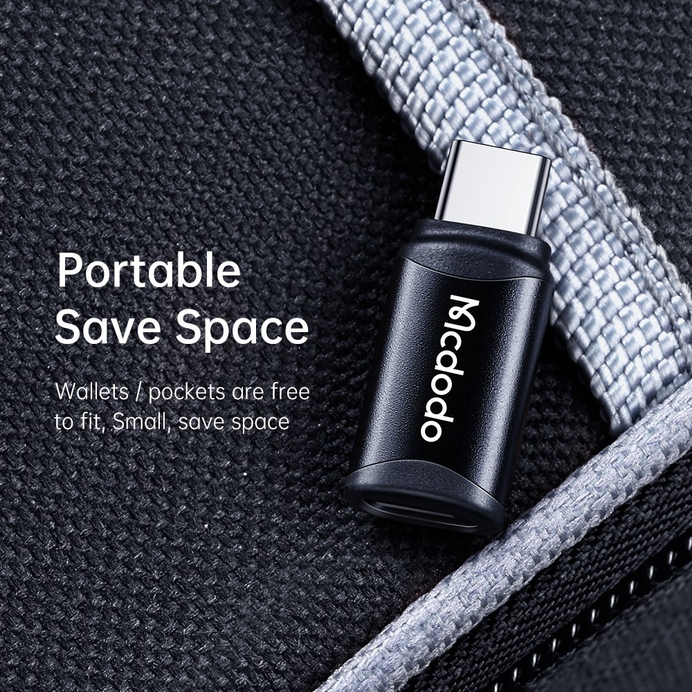MCDODO Mcdodo MicroUSB Hona - USB-C Hane Adapter Svart