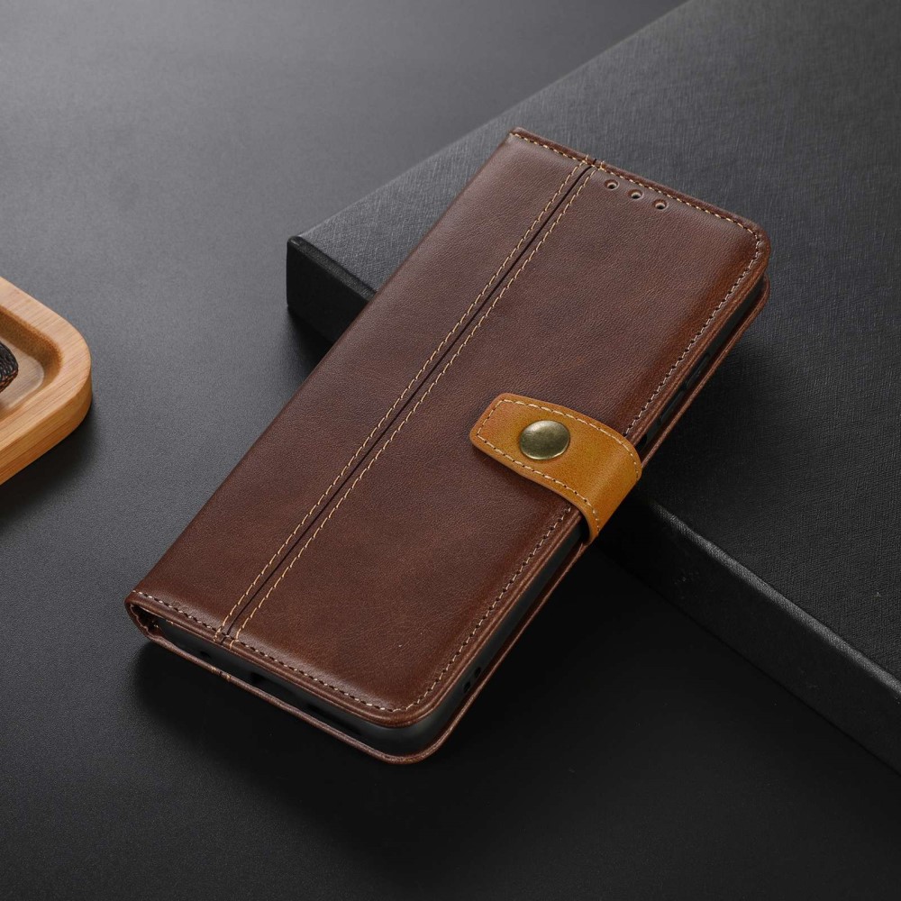  Sony Xperia 1 V Fodral Dual-Color Läder Brun