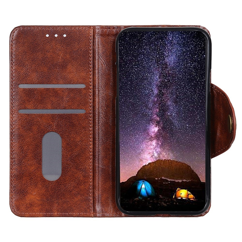 KHAZNEH KHAZNEH Sony Xperia 1 V Fodral Magnetisk Mässing Brun