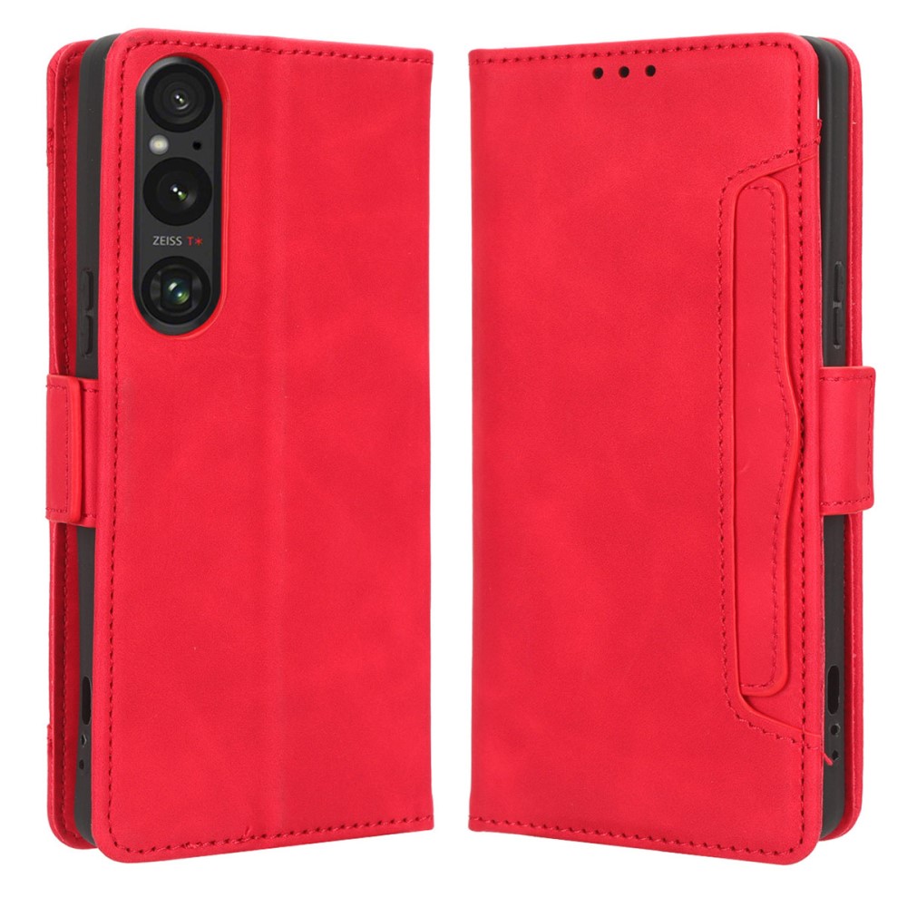  Sony Xperia 1 V Fodral Med Avtagbart Kortfodral Röd