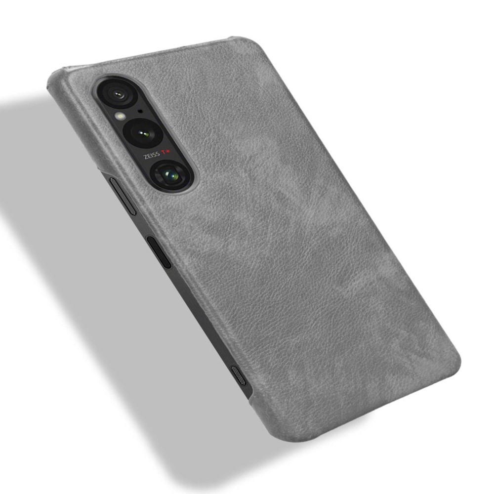  Sony Xperia 1 V Skal Slim Läder Grå