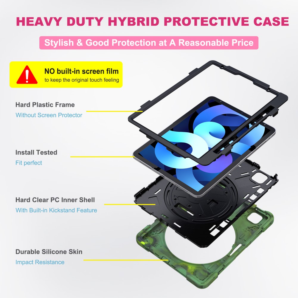  iPad Air 2026-2020 / Pro 11 Skal 360 X-Shape Shockproof