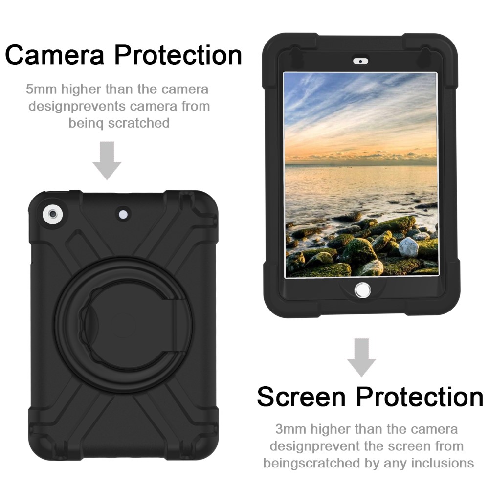  iPad 10.2 2019/2020/2021 Skal 360 Hybrid Kickstand Svart