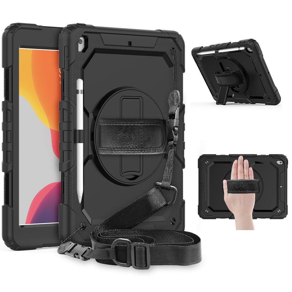  iPad 10.2 2019/2020/2021 Skal 360° Kickstand Med Strap