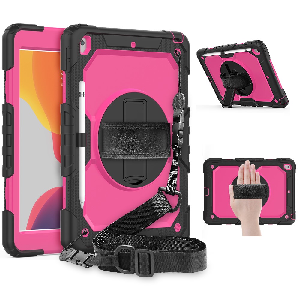  iPad 10.2 2019/2020/2021 Skal 360° Kickstand Med Strap