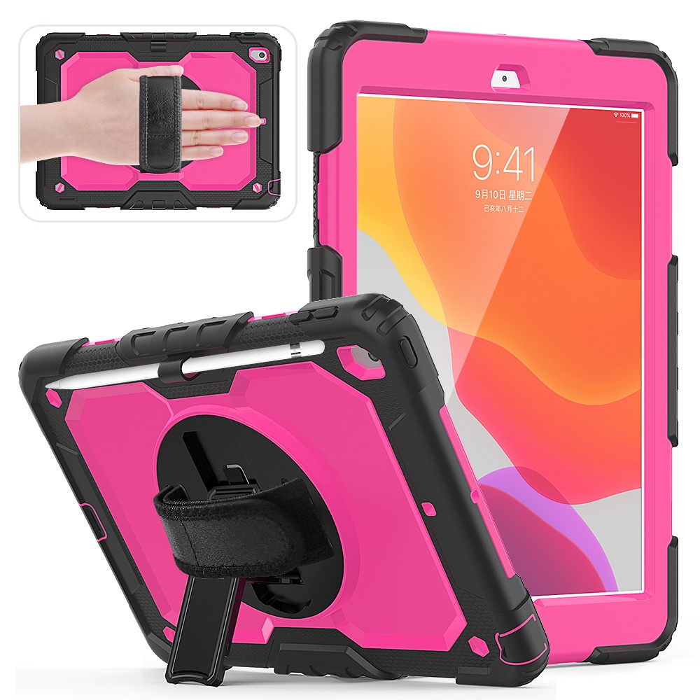  iPad 10.2 2019/2020/2021 Skal 360° Kickstand Med Strap