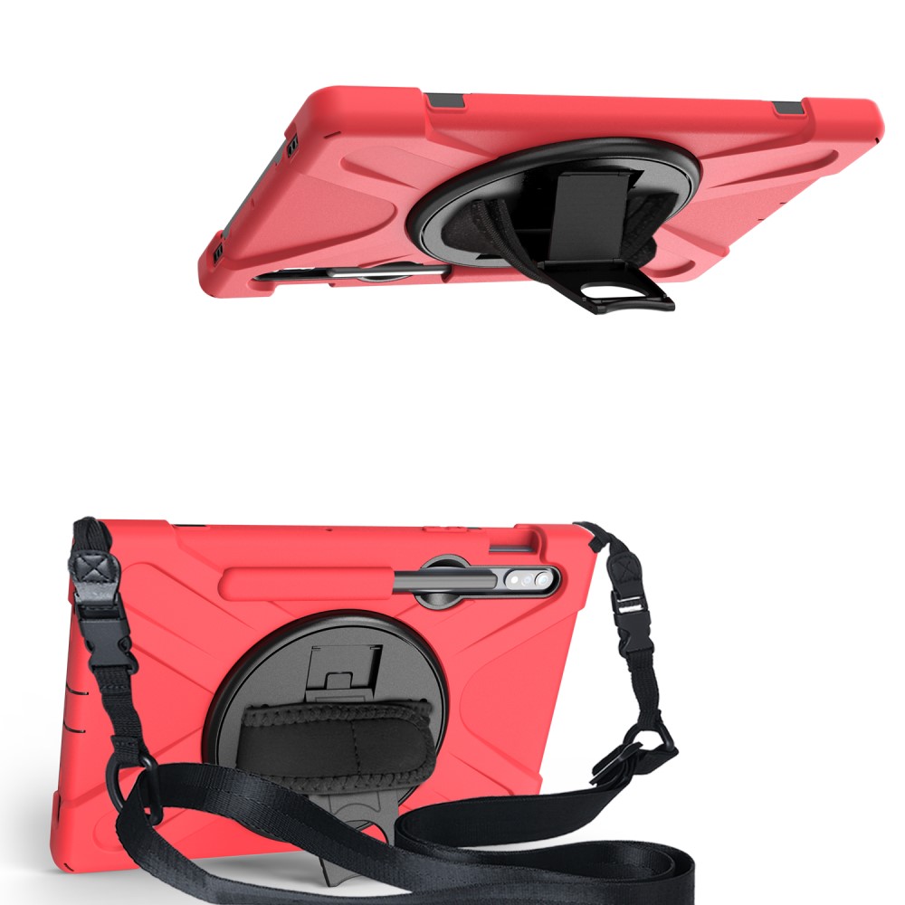  Galaxy Tab S8 / Tab S7 Skal 360° Hybrid Kickstand Med Strap