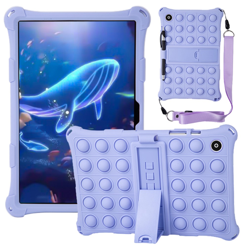  Galaxy Tab A8 10.5 Skal Pop It Fidget Kickstand Lila