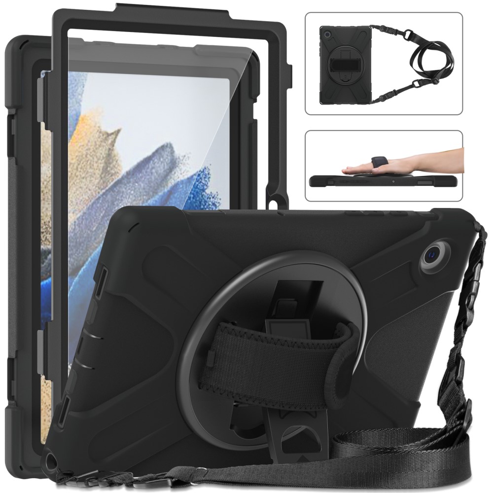  Galaxy Tab A8 10.5 Roterande X-Shape Hybrid Skal
