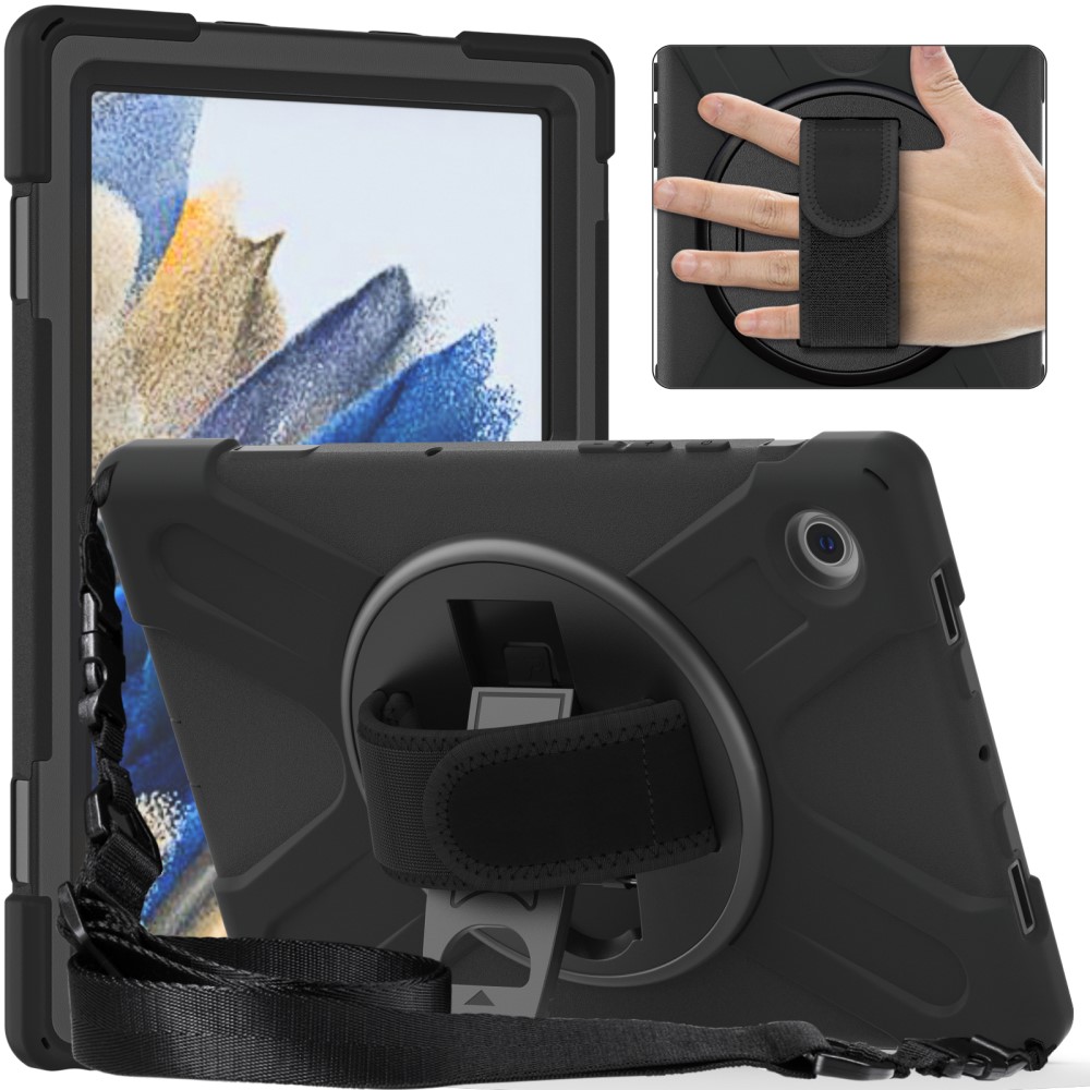  Galaxy Tab A8 10.5 Roterande X-Shape Hybrid Skal