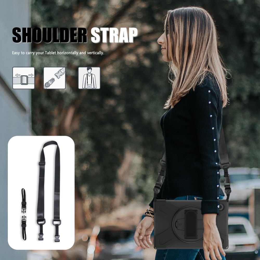  Galaxy Tab A8 10.5 Roterande X-Shape Hybrid Skal