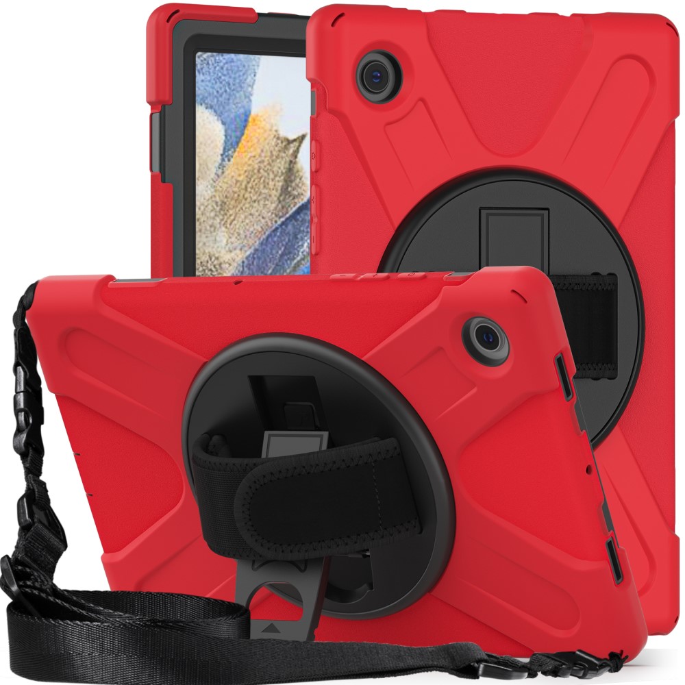  Galaxy Tab A8 10.5 Roterande X-Shape Hybrid Skal