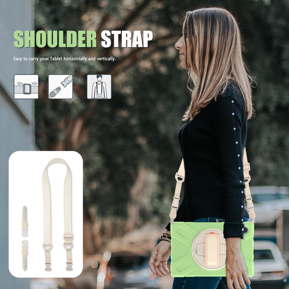  Galaxy Tab A8 10.5 Roterande X-Shape Hybrid Skal