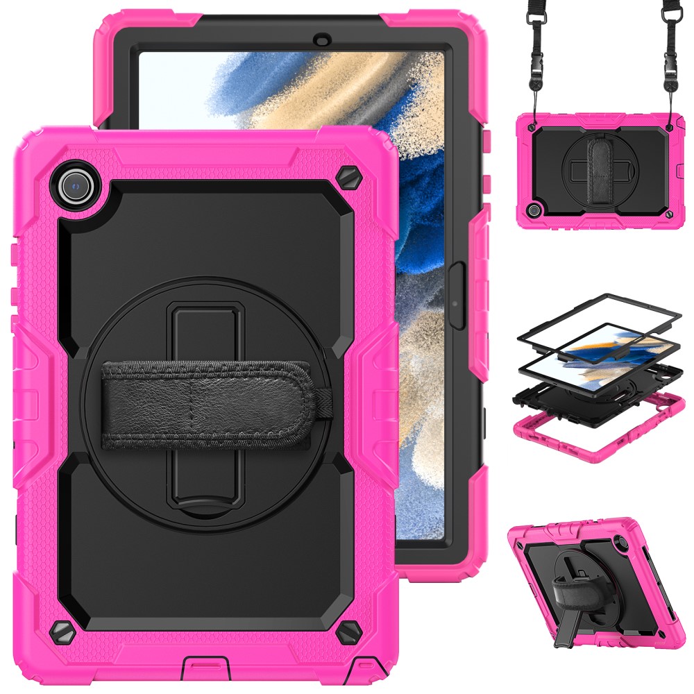 Galaxy Tab A8 10.5 Skal Shockproof Hybrid Kickstand Strap