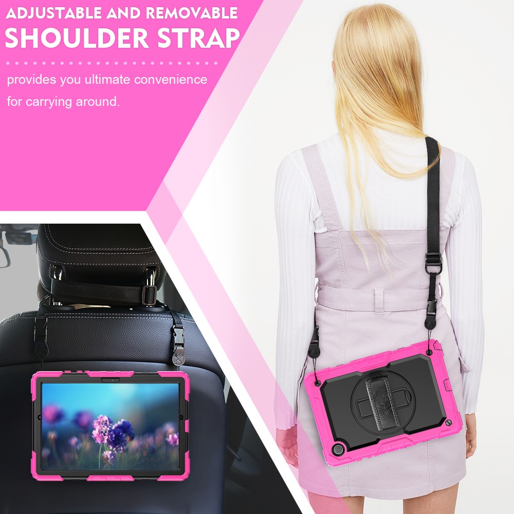  Galaxy Tab A8 10.5 Skal Shockproof Hybrid Kickstand Strap