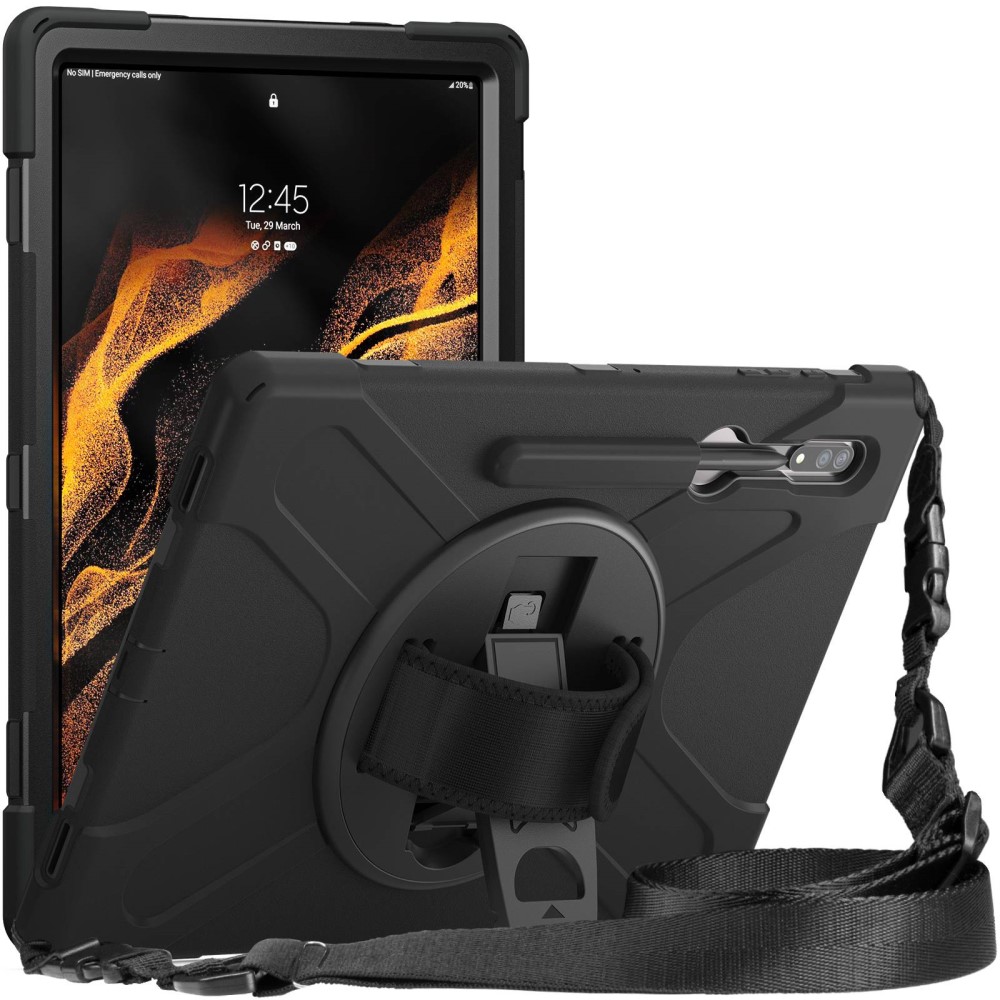  Galaxy Tab S8 Ultra Skal X-Shape Shockproof Kickstand