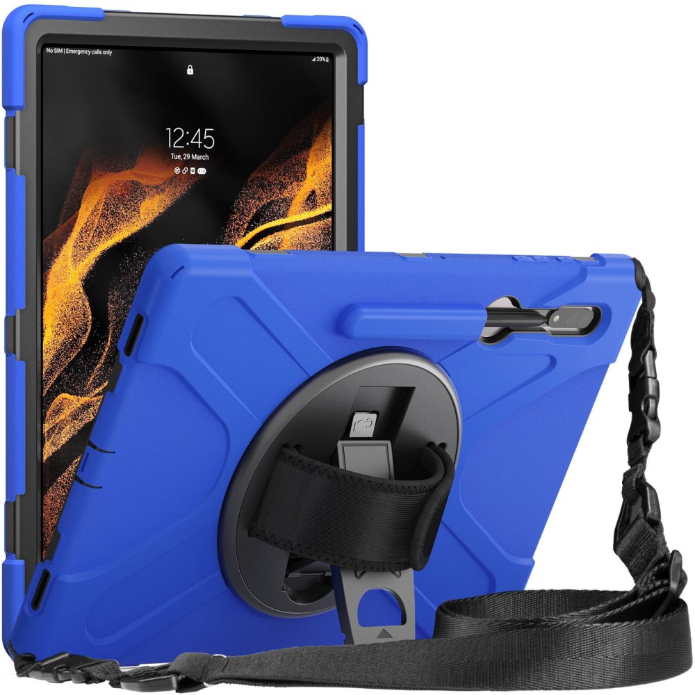  Galaxy Tab S8 Ultra Skal X-Shape Shockproof Kickstand