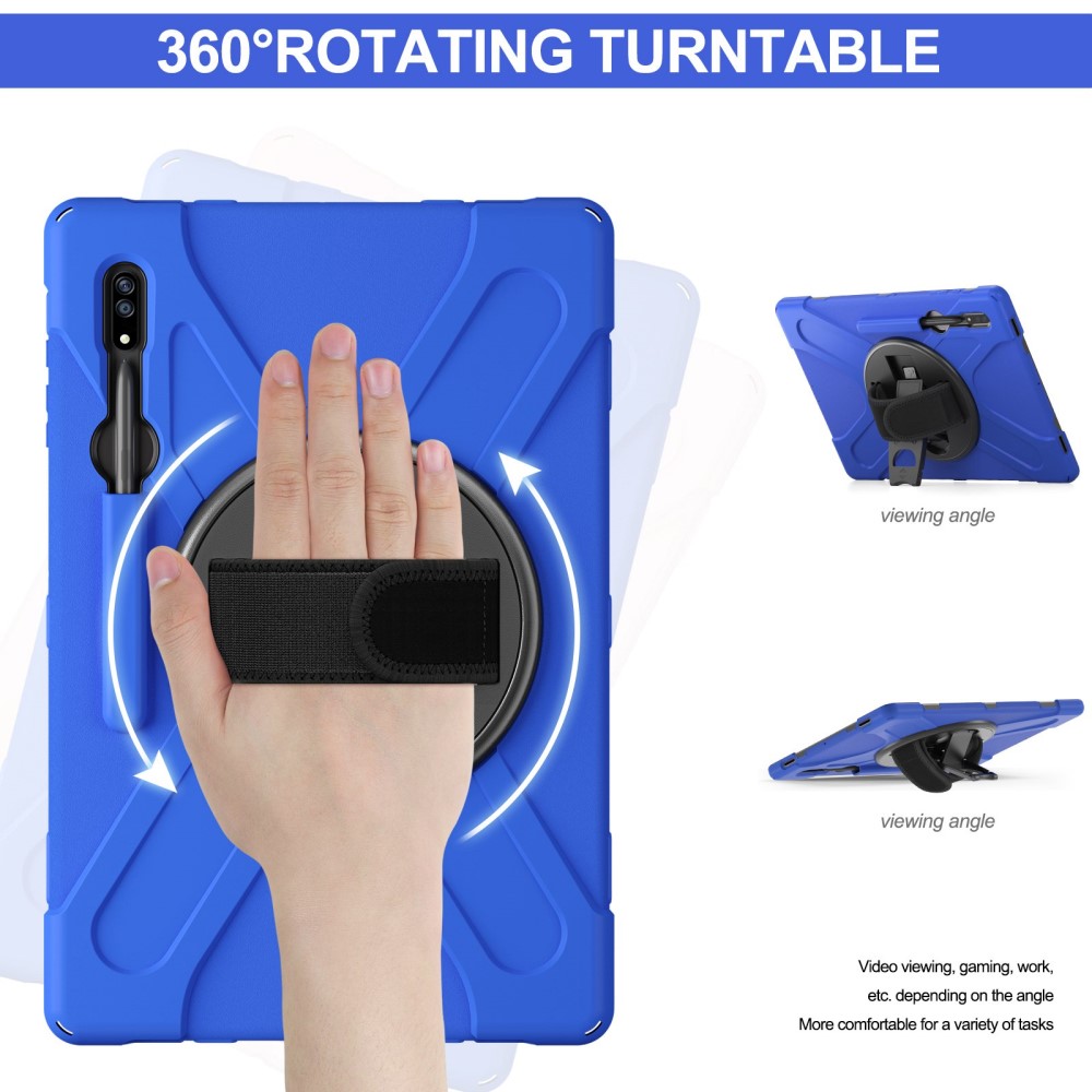 Galaxy Tab S8 Ultra Skal X-Shape Shockproof Kickstand