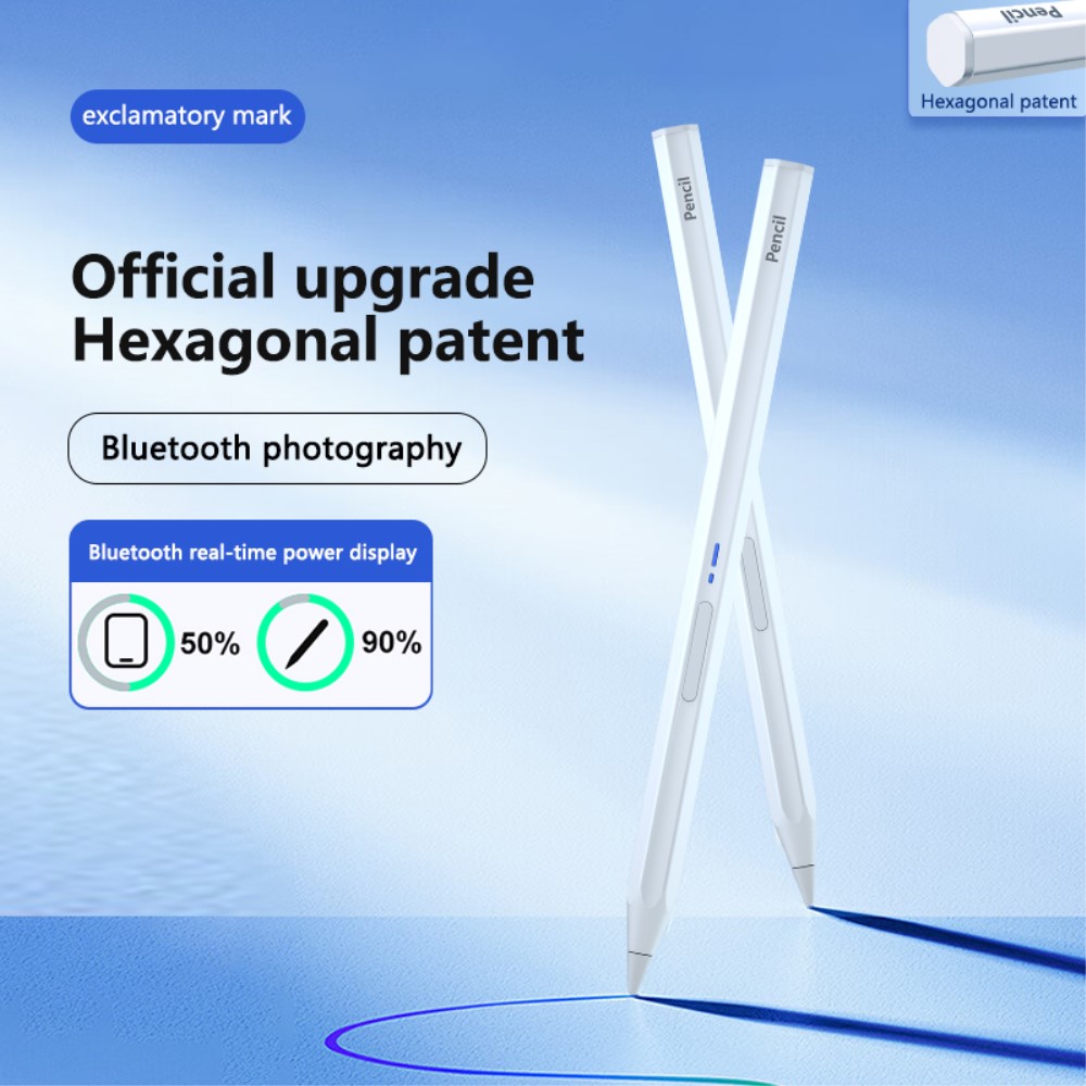  Bluetooth Magnetisk Hexagon Stylus Touchpenna Vit