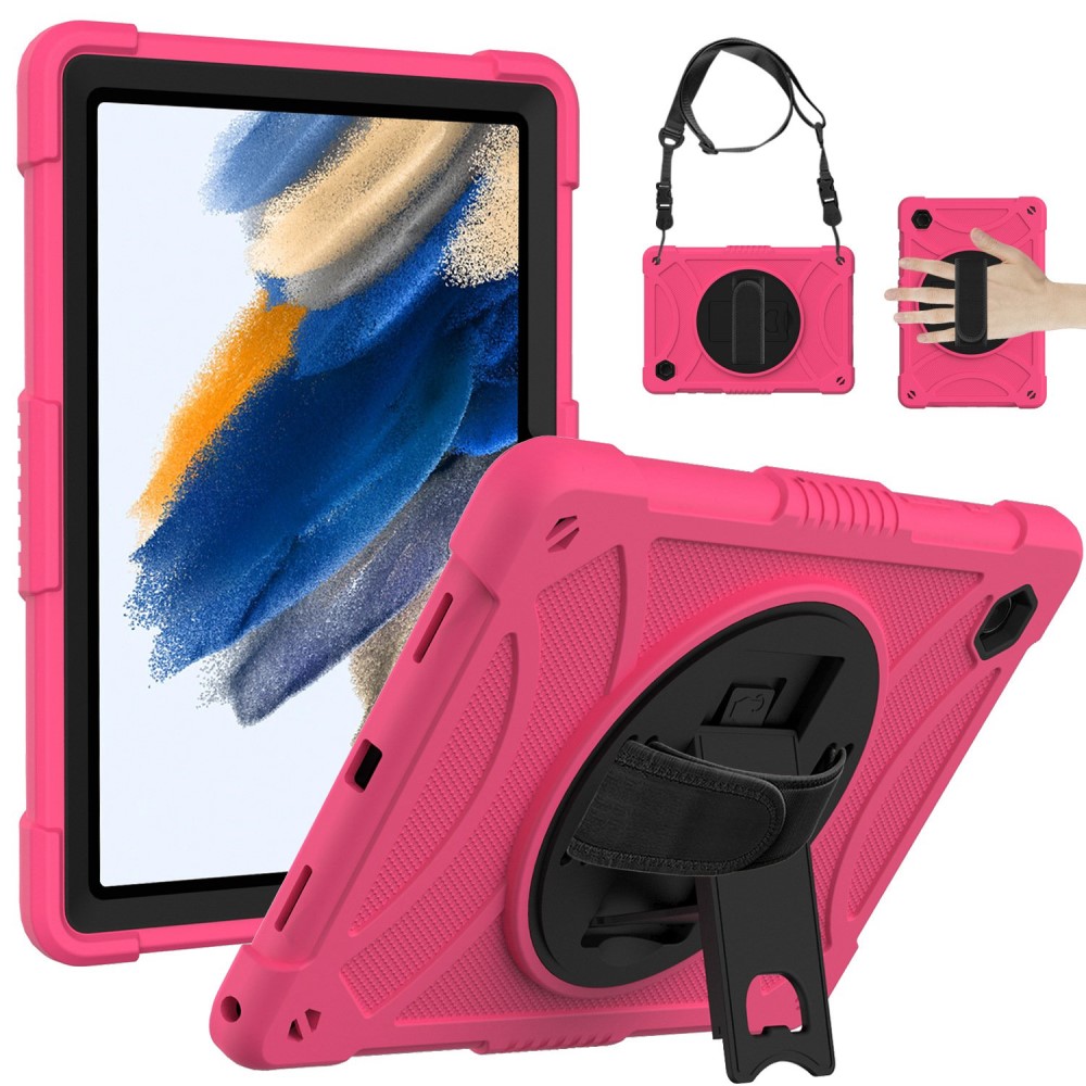  Galaxy Tab A8 Skal Hybrid Shockproof Kickstand Rosa
