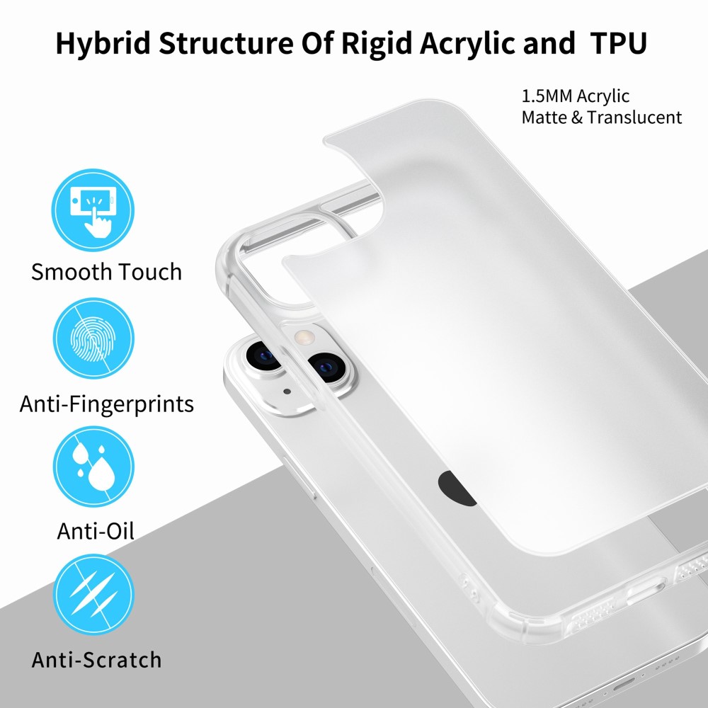 LEEU DESIGN LEEU DESIGN iPhone 14 Skal AirBag Hybrid Matt Transparent